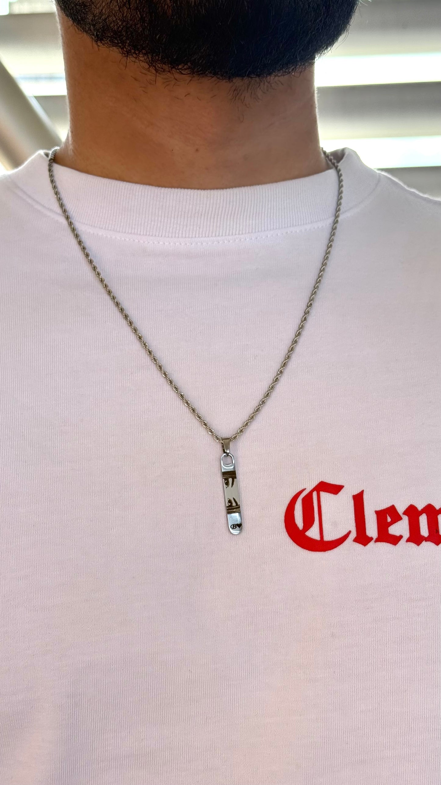 Cadena mirada+inicial para caballero