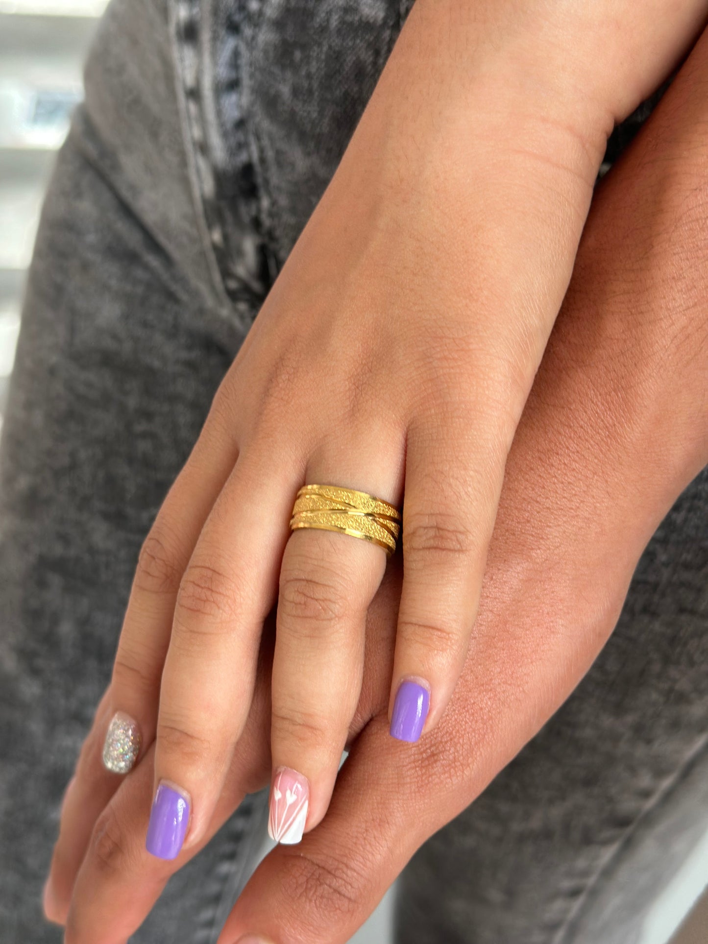 Argollas diamantadas en acero inoxidable