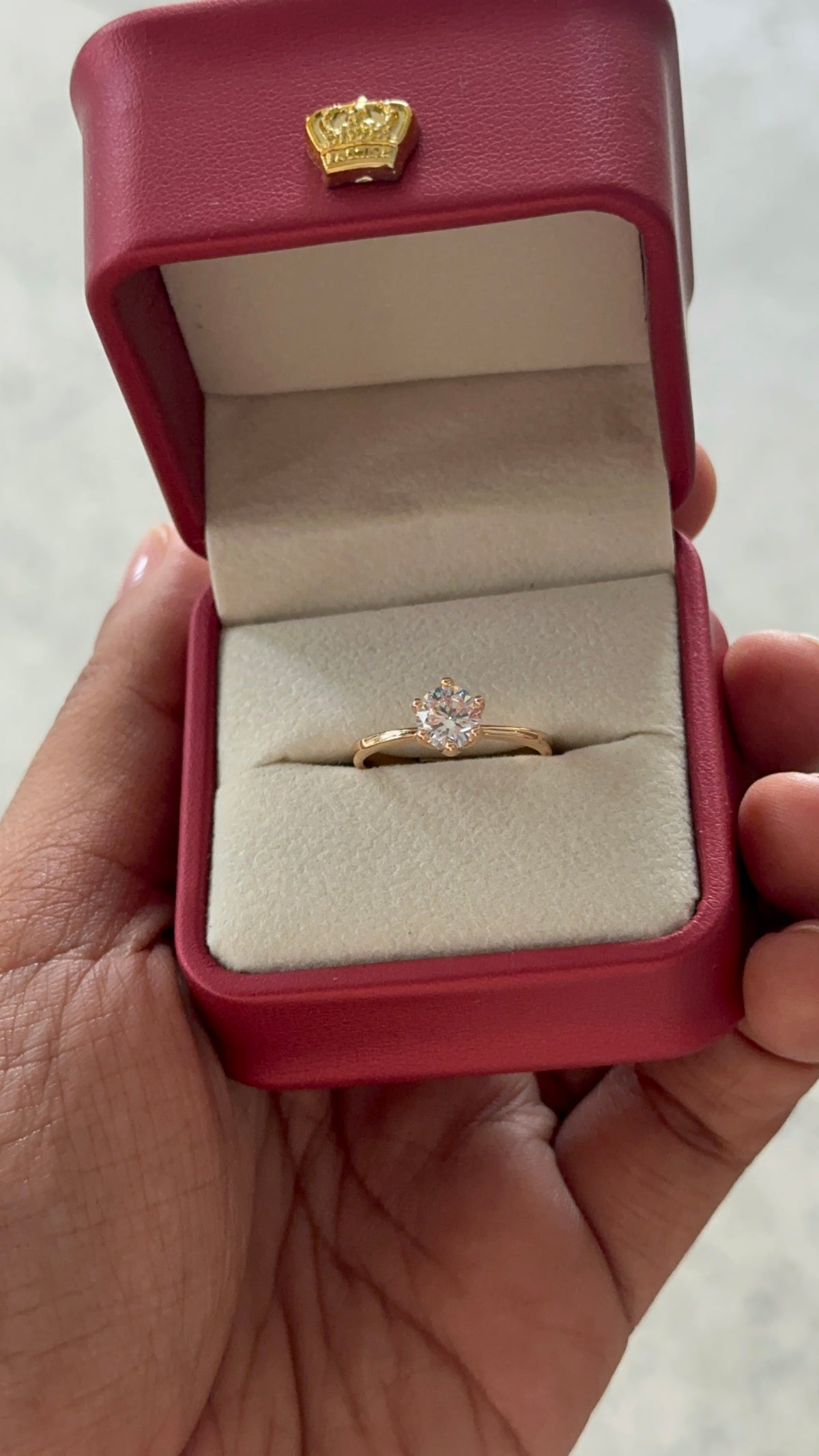 Anillo promesa circon con baño de oro 18k