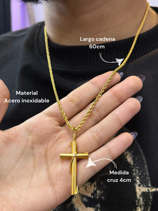 Cadena cruz hombre