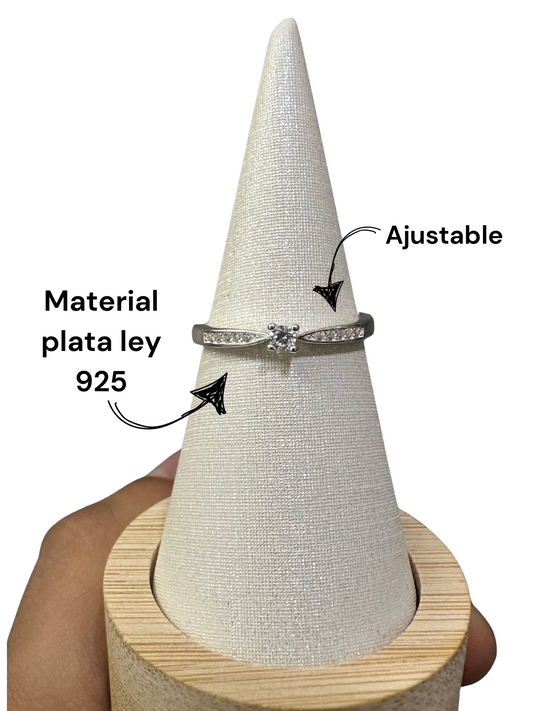 Anillo promesa circon pequeño