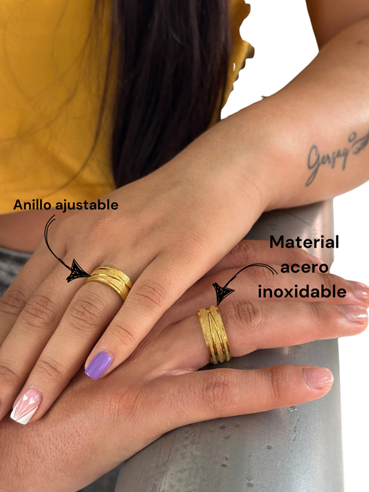 Argollas diamantadas en acero inoxidable