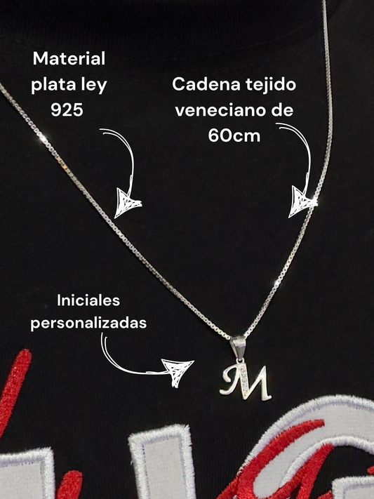 Cadena para hombre con inicial