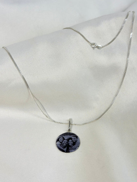 Cadena y dije en plata personalizada para caballero - Extravaganza accesorios