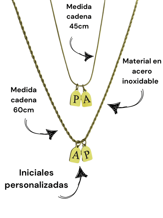 Cadenas con dije mini personalizadas - Extravaganza accesorios