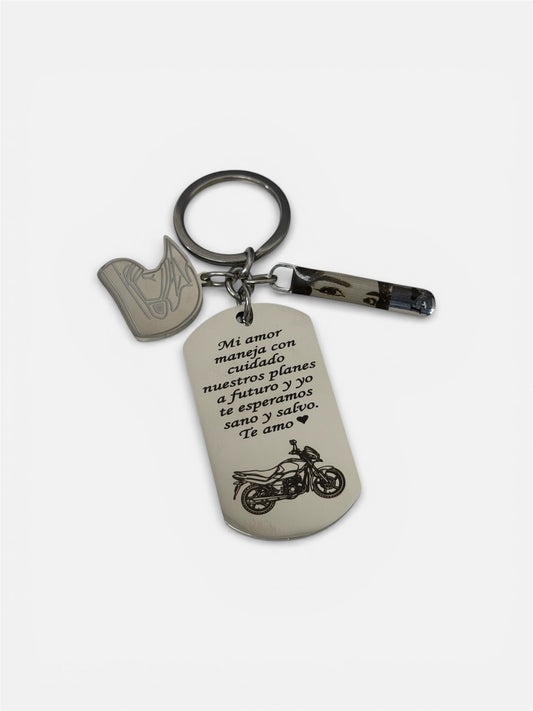 Llavero personalizado con dije de mirada - Extravaganza accesorios