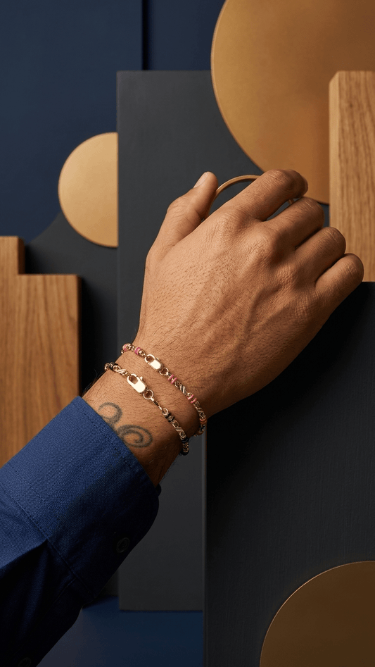 Pulseras rústicas personalizada con cauchos - Extravaganza accesorios