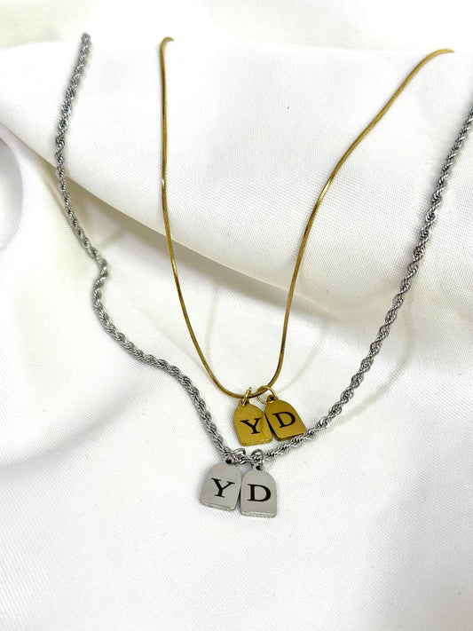 Cadena con dijes mini personalizadas