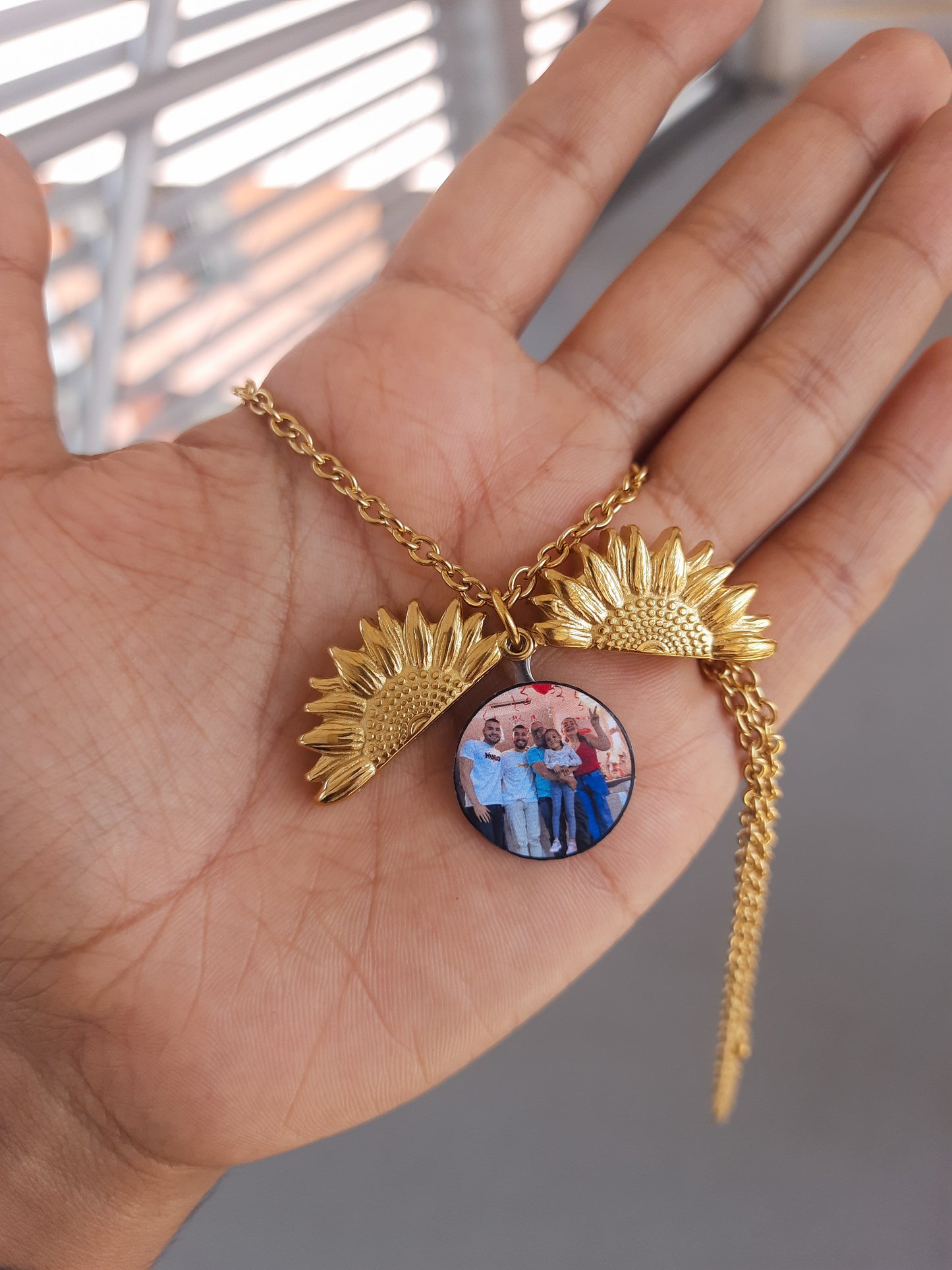 Cadena girasol con fotografia 🌻