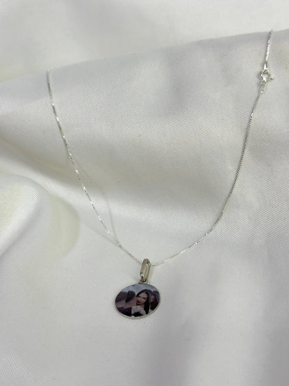 Cadena recuerdo en plata para dama