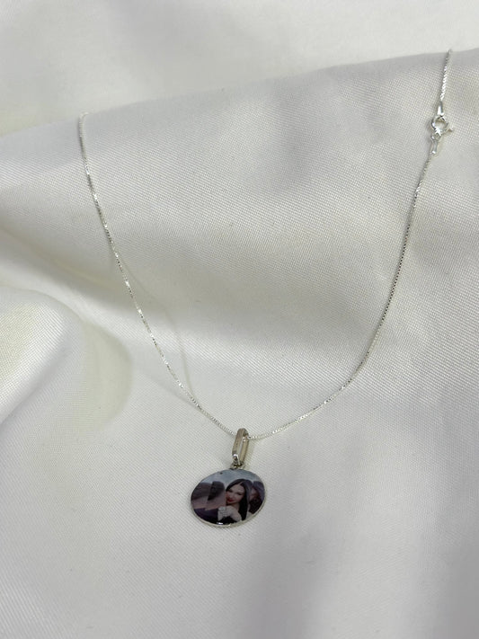 Cadena recuerdo en plata para dama