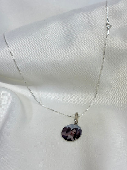 Cadena recuerdo en plata para dama