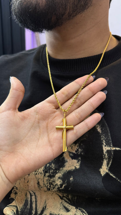 Cadena cruz hombre