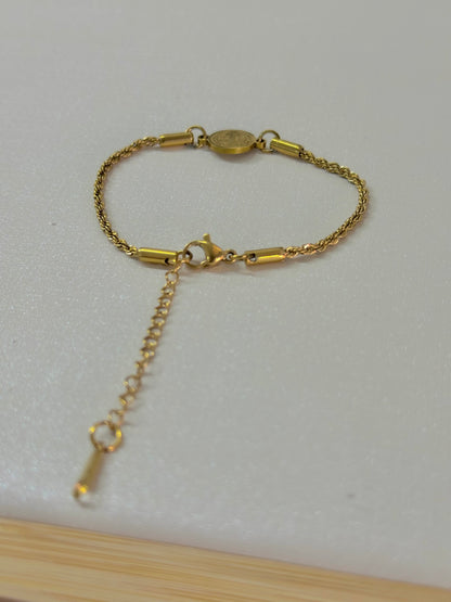 Pulsera lazo con herraje de san Benito