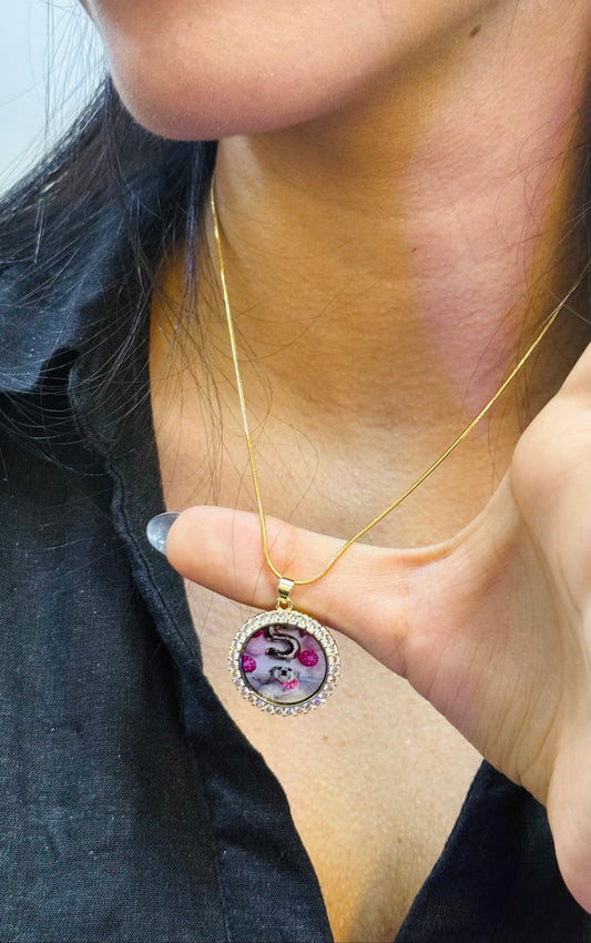Cadena en acero inoxidable con dije personalizado con foto