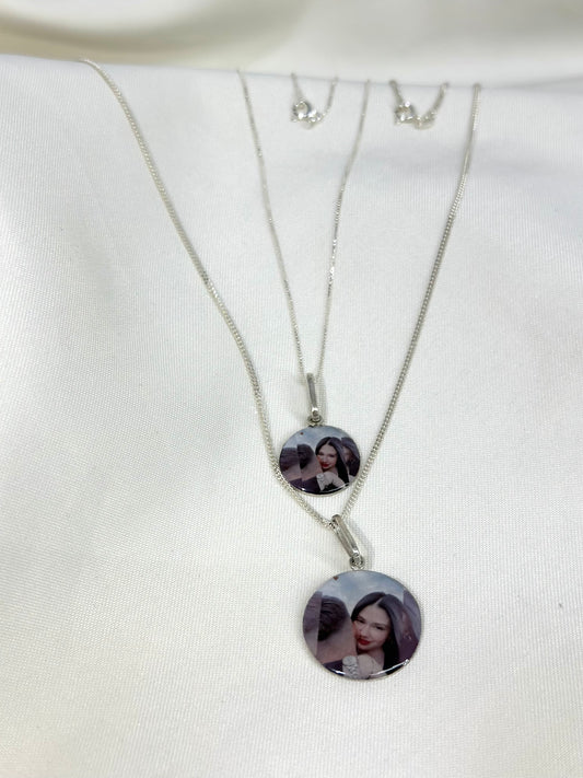 Cadena personalizada en plata pareja