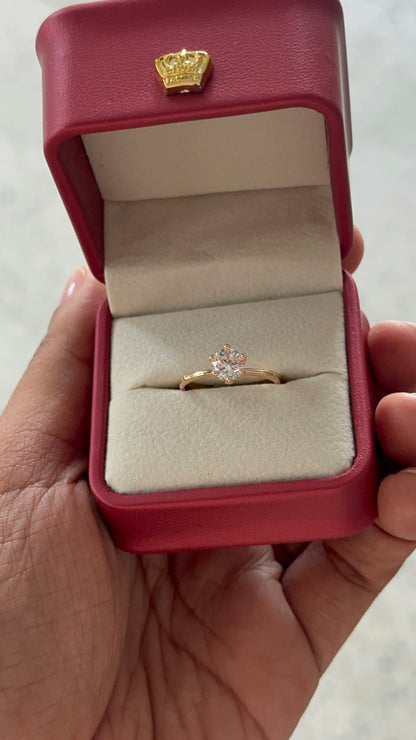 Anillo promesa circon con baño de oro 18k