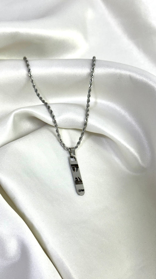 Cadena mirada+inicial para caballero