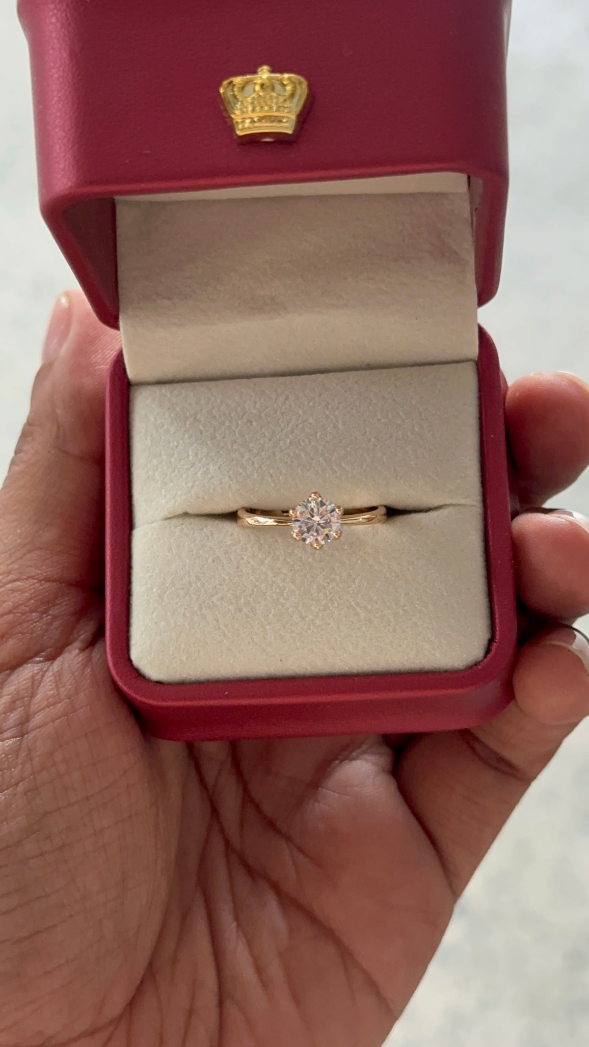 Anillo promesa circon con baño de oro 18k