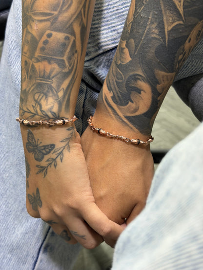 Pulseras tejido dubai para pareja