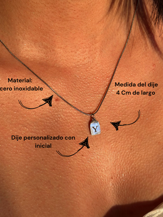 Cadena dije mini plateado