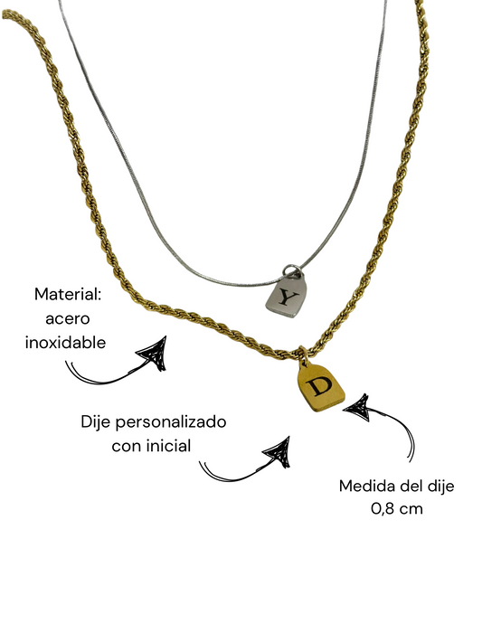 Cadena con dije mini personalizada