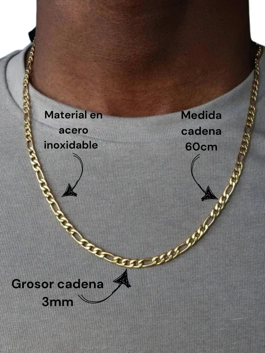 Cadena cartier 60 cm de largo y 3 mm de grosor