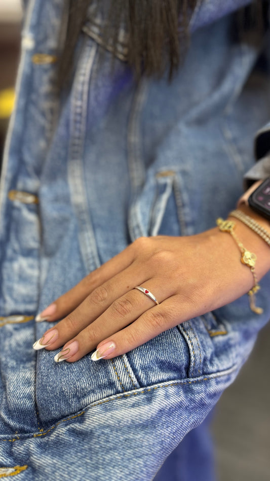 Anillo corazón en plata ley 925