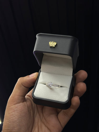 Anillo promesa con baño en plata - Extravaganza accesorios