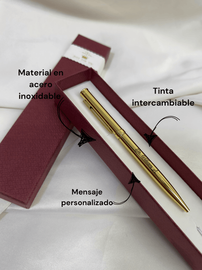 Bolígrafo personalizado (color oro Ámsterdam) - Extravaganza accesorios