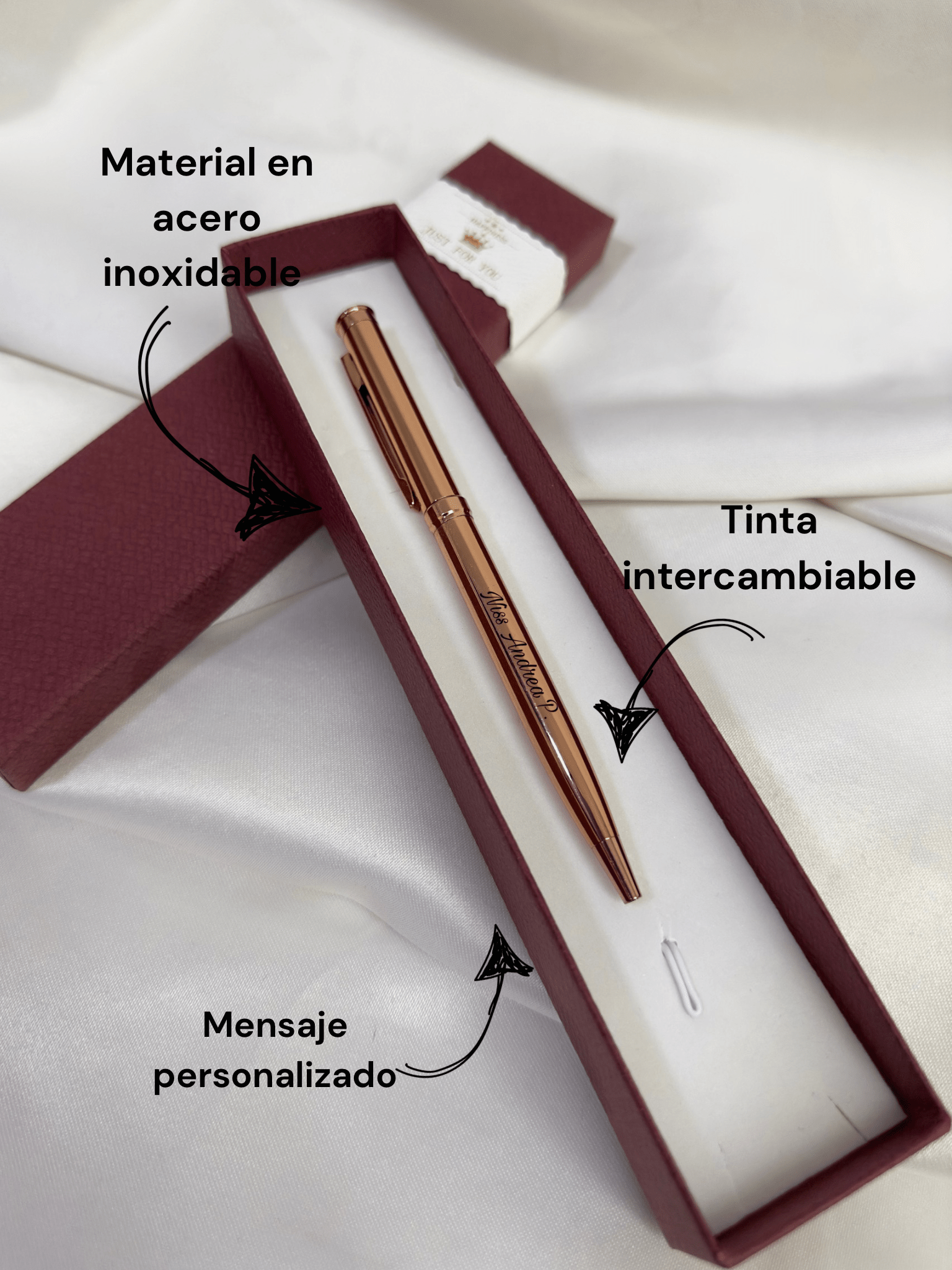 Bolígrafo personalizado (oro rosa Ámsterdam) - Extravaganza accesorios