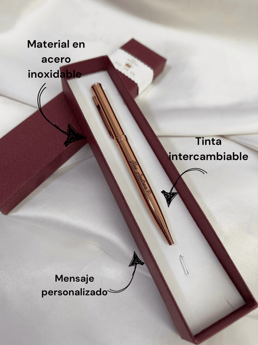 Bolígrafo personalizado (oro rosa Ámsterdam) - Extravaganza accesorios