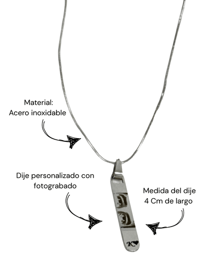 Cadena mirada+inicial para dama - Extravaganza accesorios