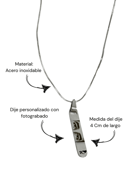 Cadena mirada+inicial para dama - Extravaganza accesorios