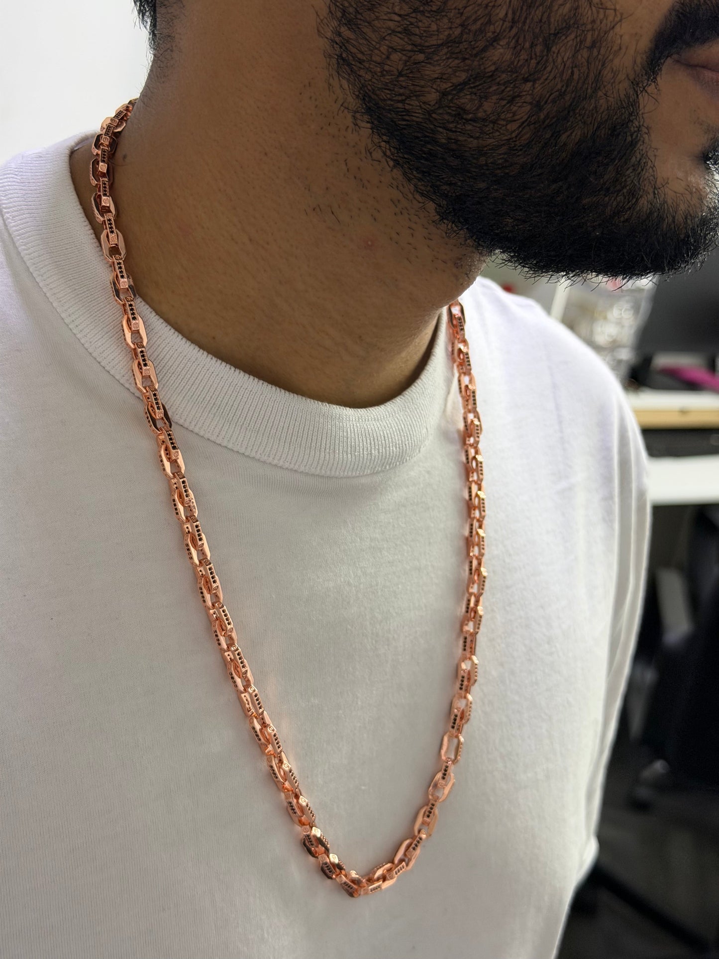 Cadena rústica eslabón Cartier - Extravaganza accesorios