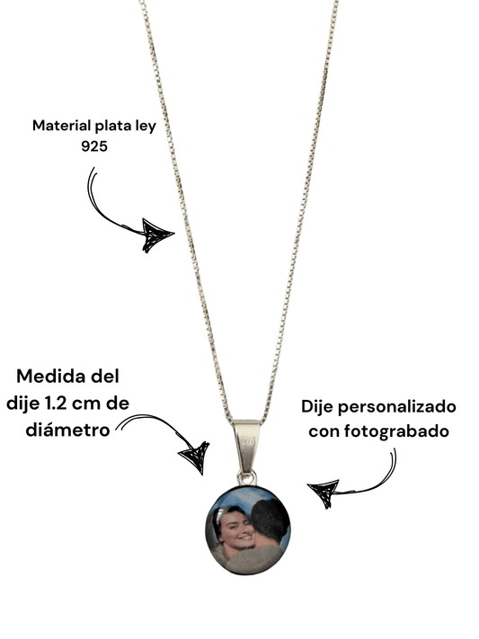 Cadena y dije en plata para dama - Extravaganza accesorios