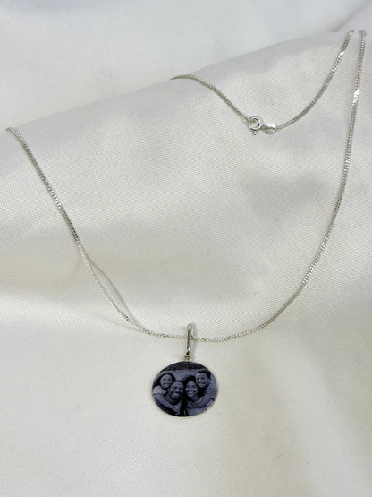 Cadena y dije en plata personalizada para caballero - Extravaganza accesorios