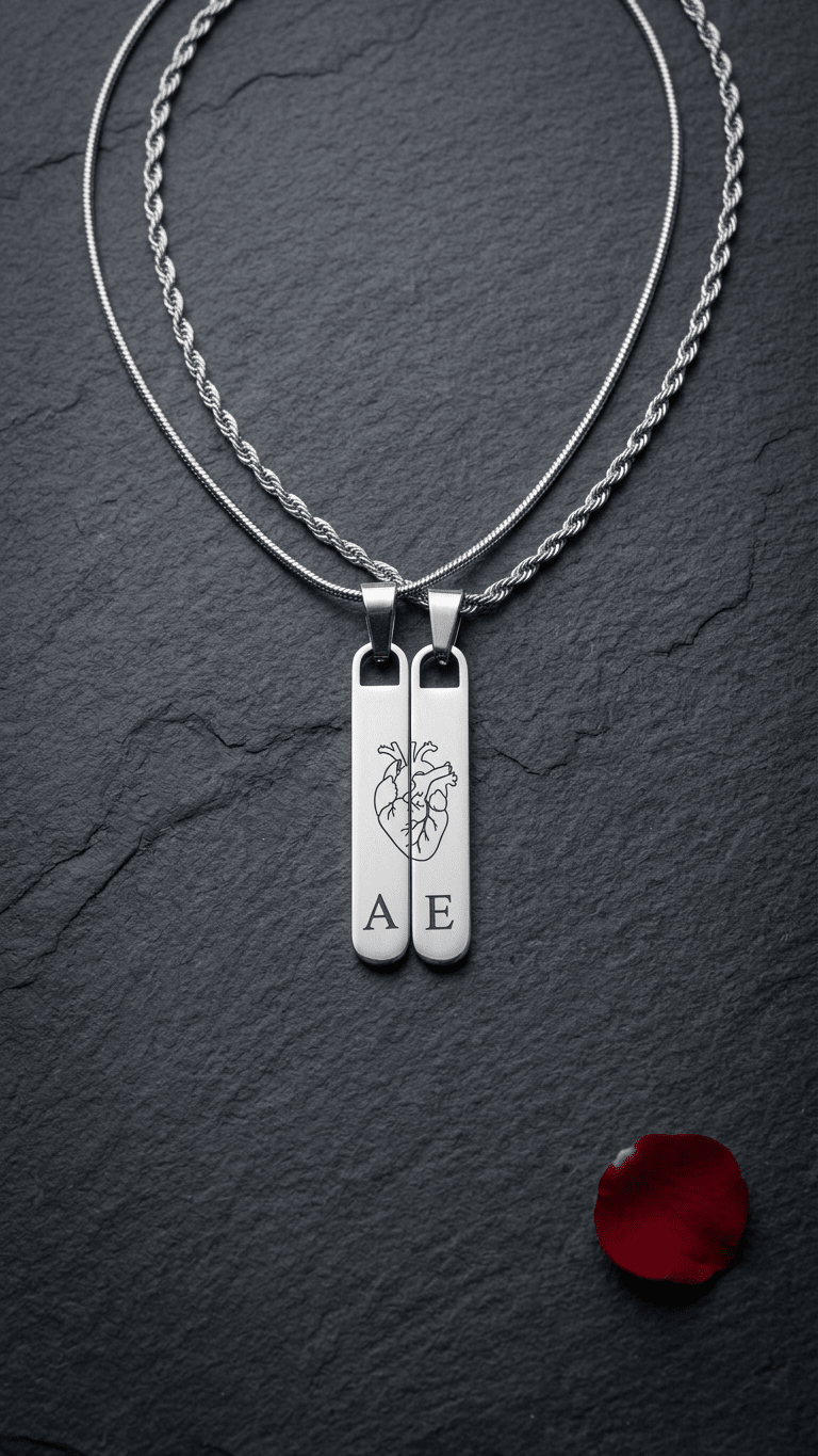 Cadenas personalizadas con dije rectangular largo - Extravaganza accesorios