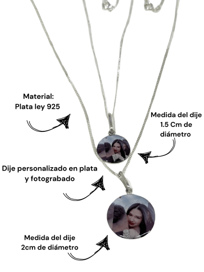 Cadenas y dijes en plata personalizadas para pareja - Extravaganza accesorios