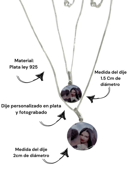 Cadenas y dijes en plata personalizadas para pareja - Extravaganza accesorios