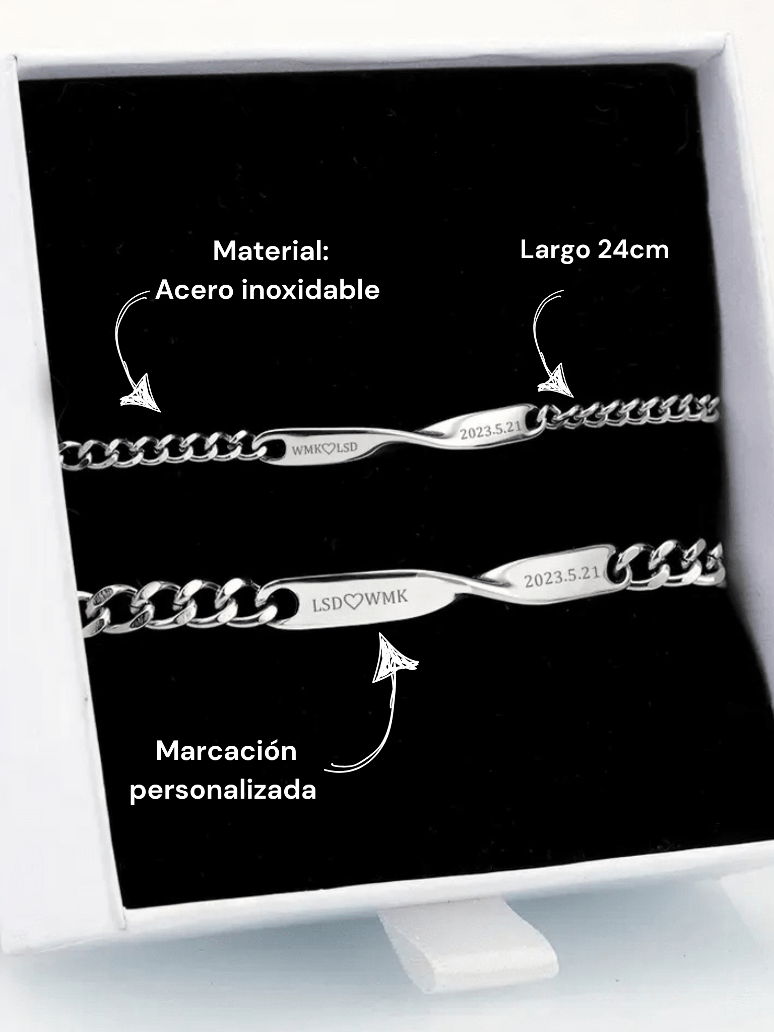 Esclavas infinito (plateado) - Extravaganza accesorios