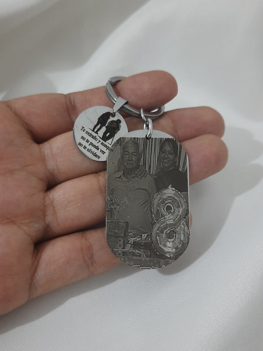 Llavero con fotograbado - Extravaganza accesorios