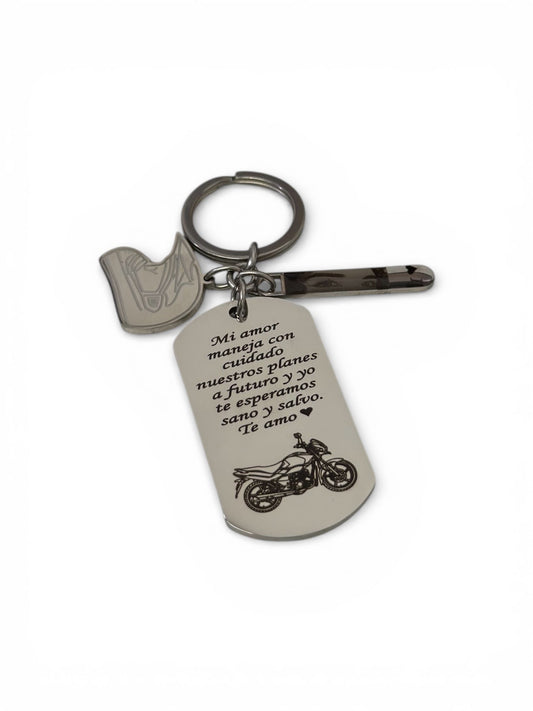 Llavero personalizado con dije de mirada - Extravaganza accesorios