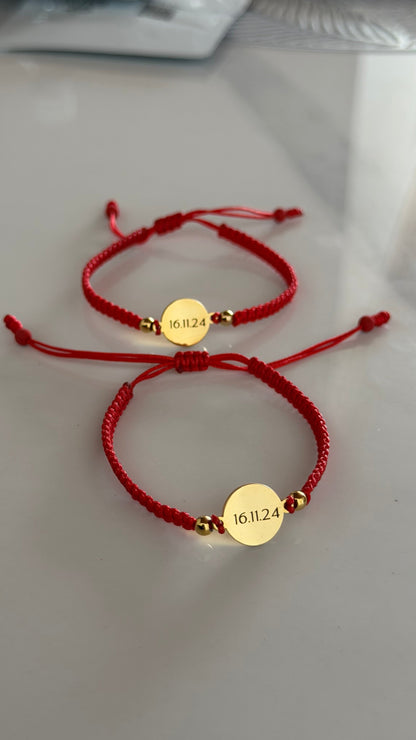 Par pulseras tejidas círculo de amor - Extravaganza accesorios