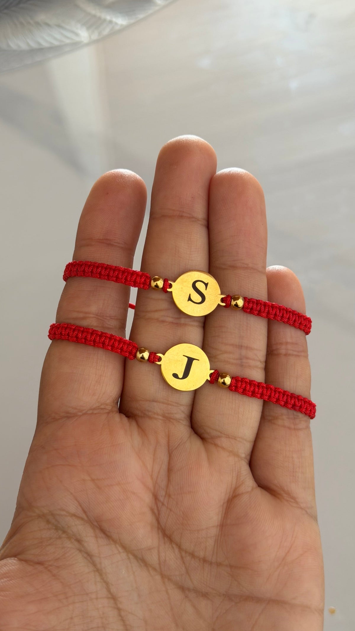 Par pulseras tejidas círculo de amor - Extravaganza accesorios