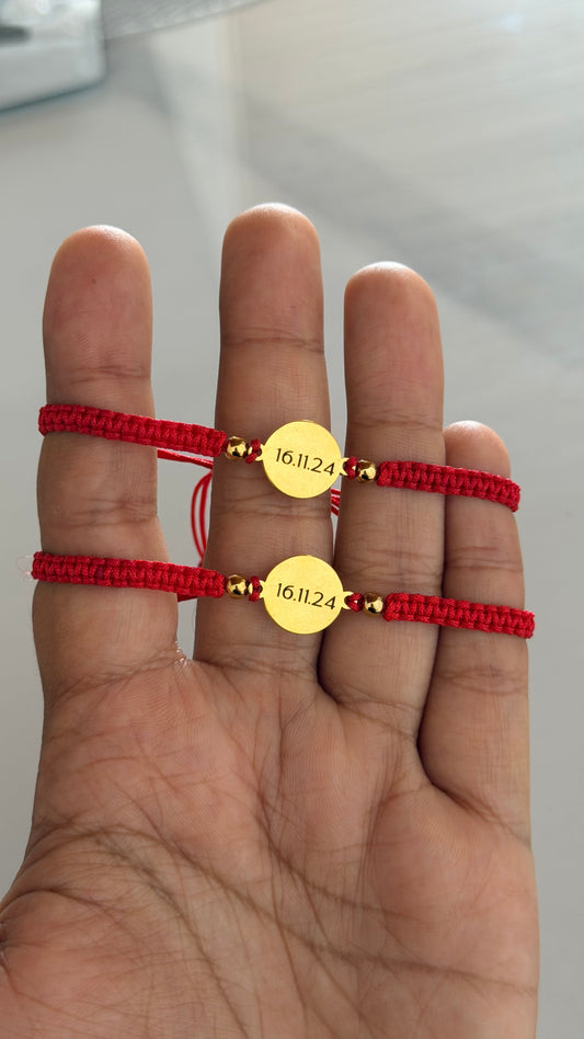 Par pulseras tejidas círculo de amor - Extravaganza accesorios