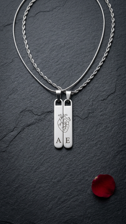 Cadenas personalizadas con dije rectangular largo