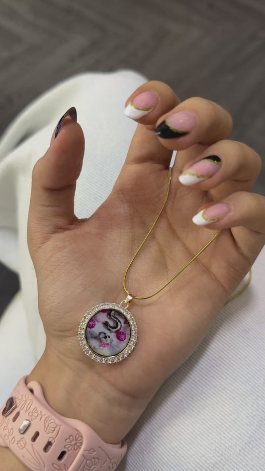 Cadena en acero inoxidable con dije personalizado con foto