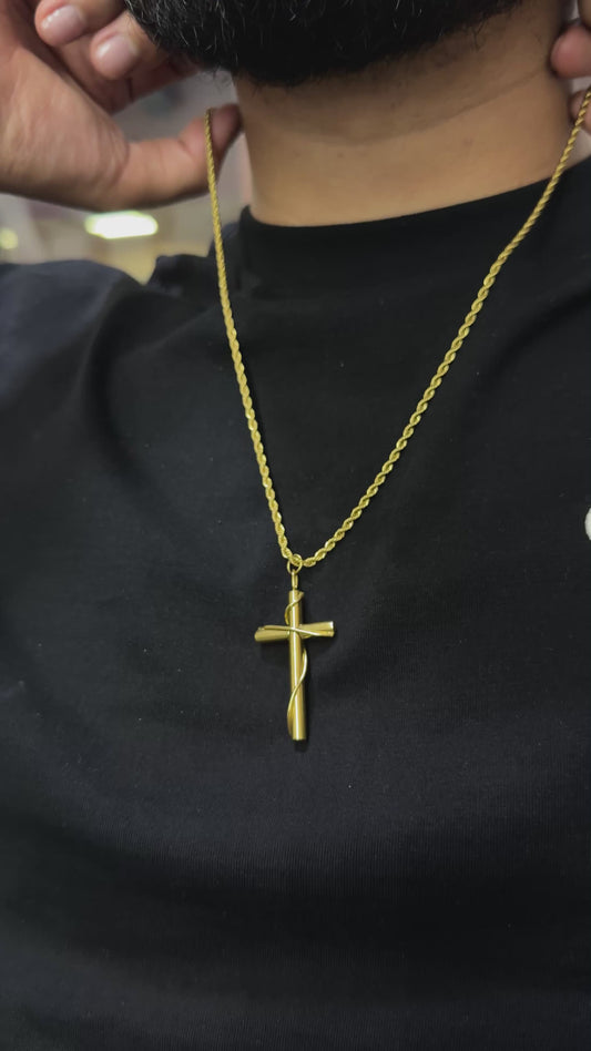 Cadena cruz hombre