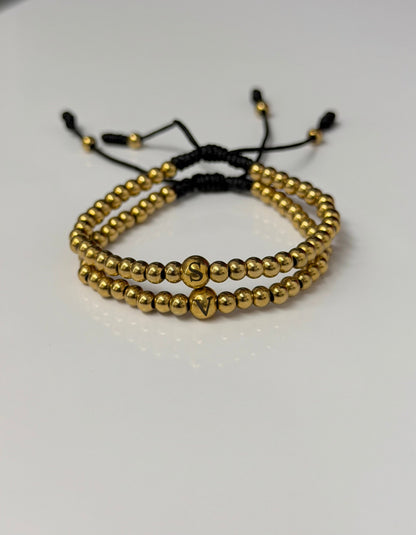 Pulseras en balín 4 acero inoxidable personalizadas con tus iniciales - Extravaganza accesorios